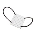 thumbnail image 1 of Lightweight Nylon-Fiberglass Dive Weight Retainer Plate - Secure Pyramid Anchor Points, 2 Durable Latex Elastic Cords, Easy BCD Webbing Installation - 8.4x7.4x1cm, 43g, White, 1 of 6