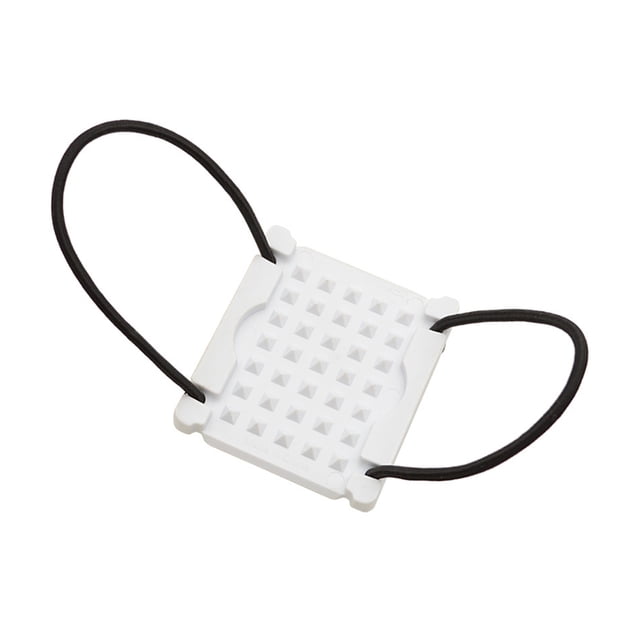 Lightweight Nylon-Fiberglass Dive Weight Retainer Plate - Secure Pyramid Anchor Points, 2 Durable Latex Elastic Cords, Easy BCD Webbing Installation - 8.4x7.4x1cm, 43g, White