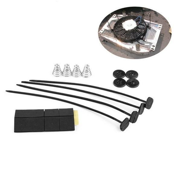 Car Electric Radiator Fan Mounting Kit with Plastic Ties Straps for Cooling System Installation