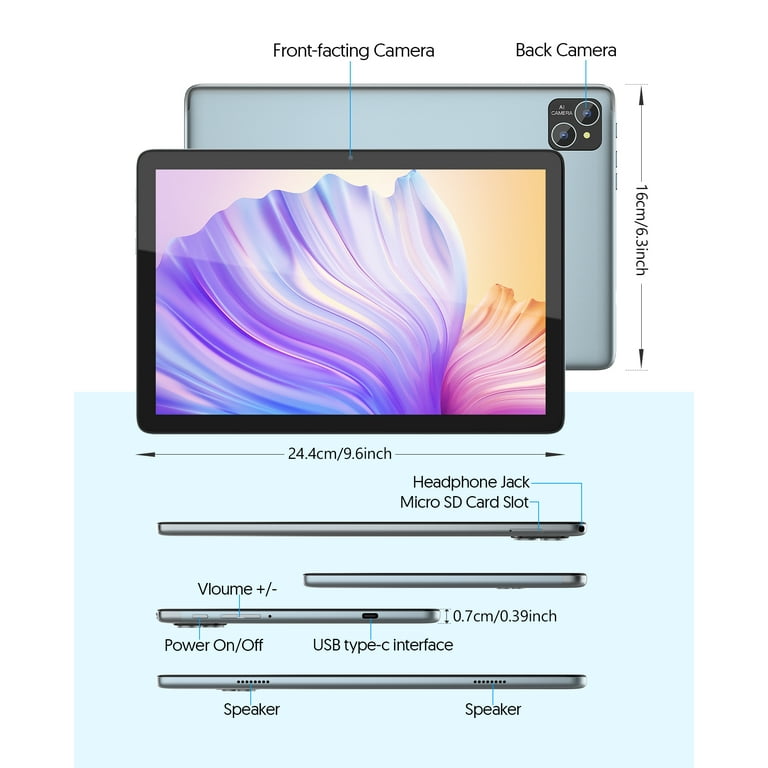 Android 13 Tablet, 10 inch, Quad-Core CPU, 8GB RAM, 128GB