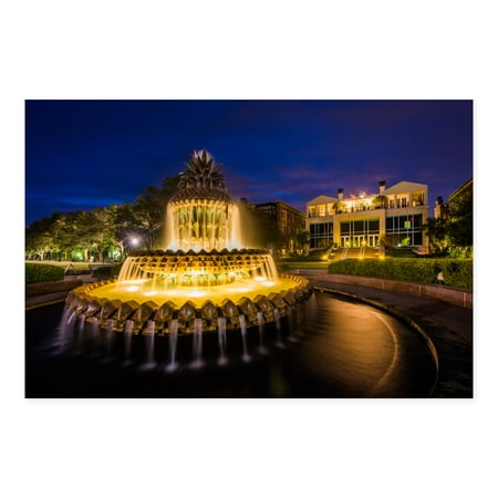 Charleston Gallery - NOIR Gallery Charleston South Carolina Pineapple Fountain Canvas Wall Art