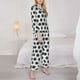 thumbnail image 3 of Fotbe Soccer Conjunto de Pijama de Manga Larga para Mujer con Estampado, Ropa de Dormir de 2 Piezas, Conjunto de Casa Suave y Cómodo con Bolsillos-Large, 3 of 7