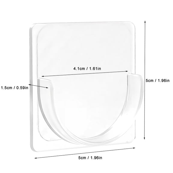 JilgTeok 1 Packs Telescopic Rod Bracket Shower Curtain No Drilling Shower Rod Holder Adhesive Shower Rod Retainer for Bathroom Toilet