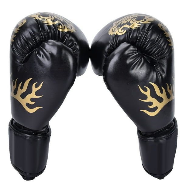 Guantes de entrenamiento de boxeo, 1 par de guantes Sanda de cuero PU, guantes de saco de arena impulsados por el rendimiento