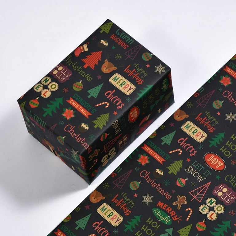 Esho Wrapping Paper for Christmas Gift Present Christmas Wrapping Kraft  Paper 20*27.5In Large Sheets-Pack of 1/3/5