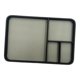 thumbnail image 5 of Bandeja multiusos con compartimentos para guardar diversos artículos y dispositivos electrónicos. Elegante contenedor de almacenamiento. Gris negro, 5 of 9