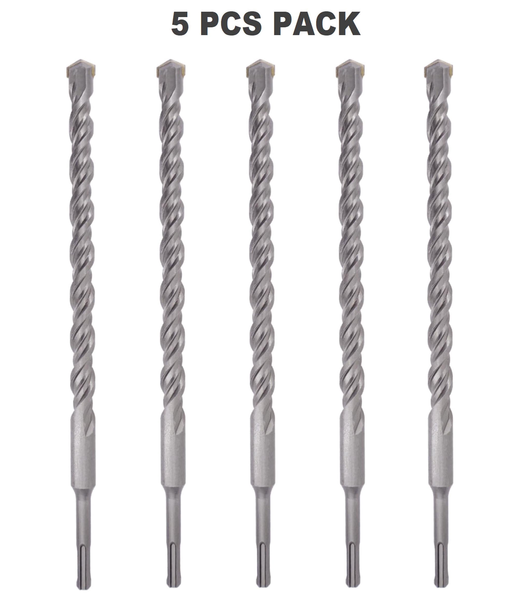Max-Craft SDS-Plus Rotary Hammer Drill Bit Set Drill Concrete Stone 5Pcs 3/4" x 8"
