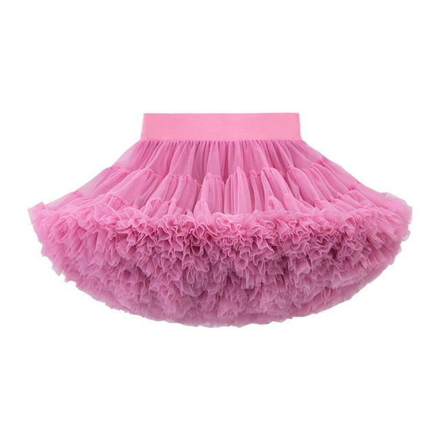 EnJoCho Tutu Skirt For Girls Toddler Thick And Fluff𝗒 Girls' Skirt Ruffle Ruffled Girls' Gr𝖺dient Skirt Daily School Festival Wear Birthday Outfits For Girls