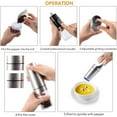 thumbnail image 2 of Graflsoa Gravity-Sensing Electric Spice Grinder Set - Adjustable Stainless Steel Pepper Mill with LED Light, Dual Pack for Kitchen & Outdoor Use (Batteries Not Included), 2 of 6