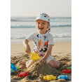 thumbnail image 4 of BemeyourBBs BemeyourBBs Toddlers Baby Boys 3 Piece Swimsuit Infant Boy Bathing Suit Swim Shirt Trunk Shorts Set and Sun Hat Short Sleeve Swimwear Sunsuit UPF 50+ Rash Guard, 4 of 9