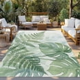 thumbnail image 2 of Summer Botanical Outdoor Rug for Patio/Deck/Porch, Non-Slip Large Area Rug 6 x 9 Ft, Green Palm Leaves Tropical Plant Indoor Outdoor Rugs Washable Area Rugs, Reversible Camping Rug Carpet Runner, 2 of 8