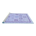 thumbnail image 2 of Ahgly Company Machine Washable Indoor Rectangle Abstract Blue Modern Area Rugs, 4' x 6', 2 of 4