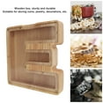 thumbnail image 4 of Wooden Shadow Box, Wear Resistance Convenient Use Multipurpose E Shaped Storage Box  for Coins Saving, 4 of 8