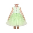 thumbnail image 1 of Vestido de Niña Verde Mariposa Lentejuelas Capa Tul sin Mangas Verano Princesa 6 Años, 1 of 7