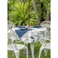 thumbnail image 4 of Outdoor Tablecloth with Umbrella Hole Zipper Spring Botanical Round Tablecloth 54" Waterproof Outside Table Cloth Watercolor Floral Leaves Sage Green Patio Table Cover Tablecloths for Picnic Party, 4 of 8
