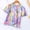 Purple, variant on Lilgiuy Toddler Girls Boys Tie-Dye T-shirt Tops Fashion Short Sleeve Kids Party Shirts