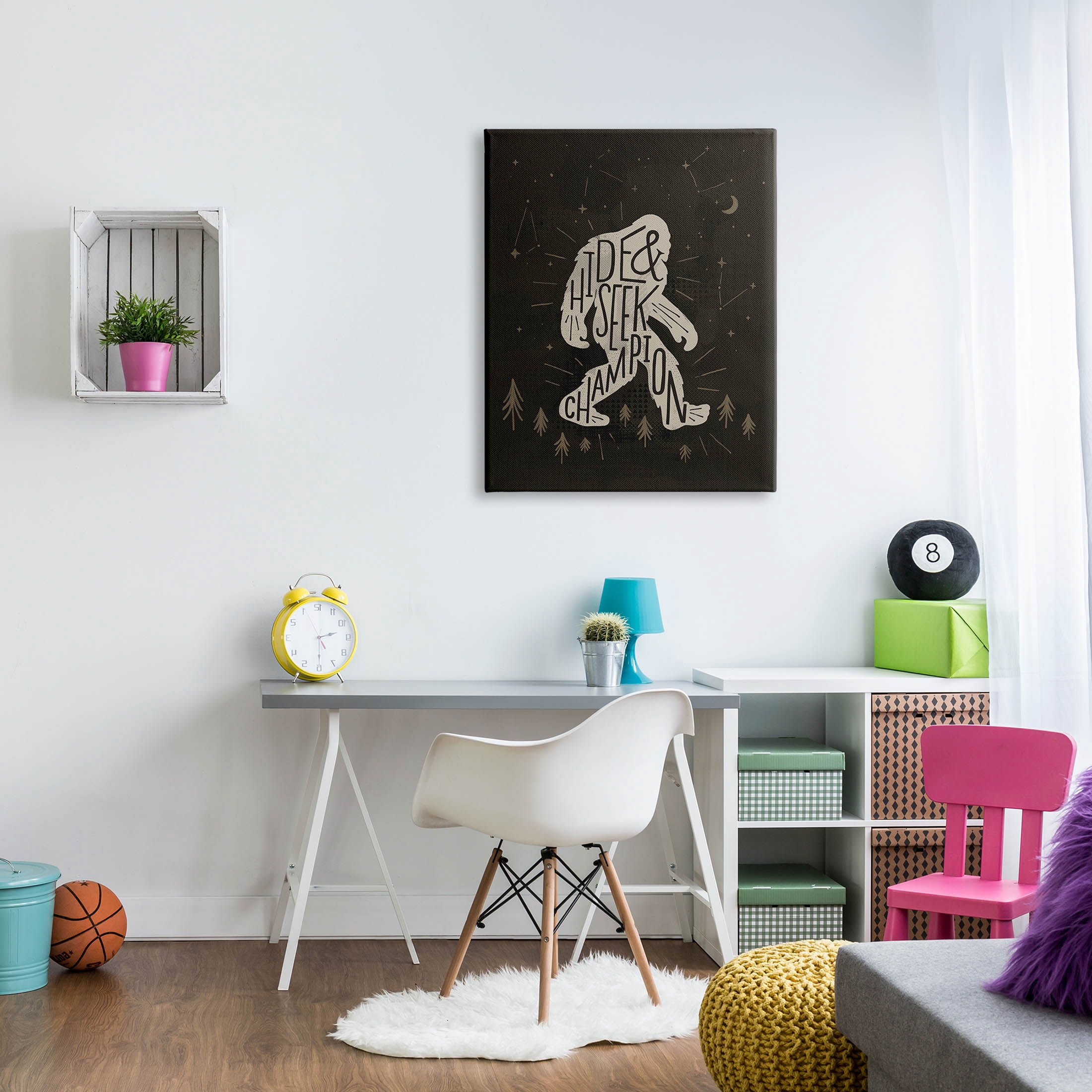 Hide & Seek Champion Bigfoot Yeti Fairy Tales & Fantasy Graphic Art Gallery Wrapped Canvas Print Wall Art