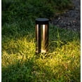 thumbnail image 3 of Gardenised 15.75-Inch Round LED Bollard Path Lights – Durable Decorative Aluminum Wired Landscape Lighting for Walkways, Gardens, Pools, Porches, Driveways, and Surrounding Areas, Black, 3 of 9