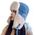 thumbnail image 6 of Women's Ear Flap Hunter Hat with Faux Fur, Cozy Winter Trapper Hat with Full Soft Lining for Cold Weather, 6 of 6