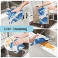 thumbnail image 2 of 6PCS Dish Towels and Dish Cloths Reuseable Dishcloths Sets for Washing Dishes, Cooking, Baking Size 11" x 11" Blue Tie-dye Pattern, 2 of 9