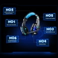 thumbnail image 4 of Mistaha G9000 Gaming Headset with Noise Reduction Microphone and LED Lights, 40mm Stereo Sound, Volume Control Wheel, Comfortable Design, for PC, Laptop, PS4, Tablet - Black Blue, 4 of 6