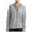 Grey, variant on Womens Casual Tops Women's Solid Sweatshirt Knitted Full Zip Hoodie With Slit Pockets Classic Hoodie Style Sporty