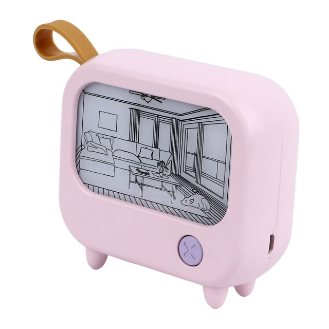 TV Shaped Night Light 2 Lighting Modes For Bedroom Home Decor USB Rechargeable Portable Art Lamp