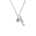 thumbnail image 2 of Delight Jewelry Silvertone Disc 1/2'' Initial - f - Silvertone Best Friends Forever Bar Charm Necklace, 23", 2 of 4