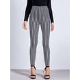 thumbnail image 2 of Black and White High Waist Houndstooth Pattern Pant Leggings (S), 2 of 5