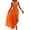 Orange summer dresses for women, variant on Wycnly Summer Dresses for Women Party Prom Sexy Hollowed Waist Pleated Swing One Shoulder Maxi Dresses 2024 Sleeveless Slash Neck Solid Long Formal Dress Black XXL