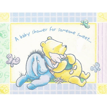 Winnie The Pooh Vintage Baby Shower Invitations W Envelopes 8ct