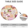 thumbnail image 6 of Pioneer Flower Floral Print Pattern Round Fitted Tablecloth with Elastic Edge,Dining Table Cover Waterproof,Outdoor Round Tablecloth for Camping,Dining,Indoor and Outdoor, 6 of 7