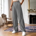 thumbnail image 4 of ANINEO Women Casual Wide Leg Dress Pants High Waist Flowy Trousers With Dragging Hem For Commute And Daily Wear Solid Color Birthday Bottoms Female Slacks, 4 of 7