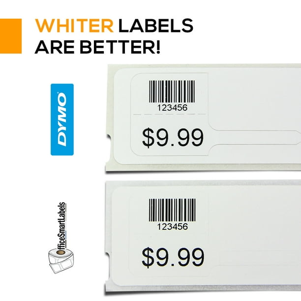 2 Rolls of 30373 Compatible Price Tag Rat Tail Jewelry Labels for LabelWriter Label 7/8 x 15/16 inch (400 Per Roll) - Walmart.com