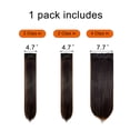 thumbnail image 4 of SHCKE 18" 3Pcs Clip in Hair Extensions Straight Hair Extensions Synthetic Fiber Clip On Hair Extensions for Women Dark Brown Mix Light Auburn, 4 of 5