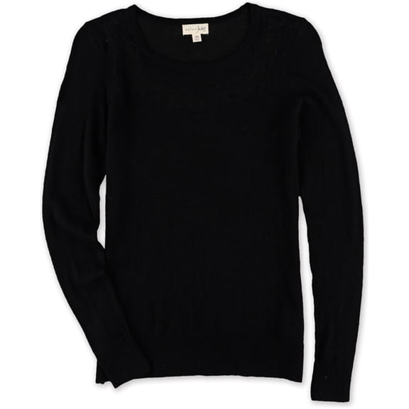 maison Jules Womens Illusion Knit Sweater, Black, XX-Small