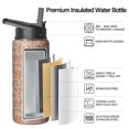 thumbnail image 2 of Camouflage Insulated Stainless Steel Water Bottle with Straw & Cleaning Brush – 18 Oz | Leakproof, BPA-Free, 304 Stainless Steel, Wide Mouth, Travel Mug for Car, Gym, Office, 2 of 5