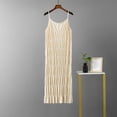 thumbnail image 2 of Vedolay Spring Dresses Women Summer Casual Striped Dress Sleeveless Halter Strap Flowy Boho Dress with Pockets,Beige One Size, 2 of 5