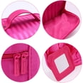 thumbnail image 3 of Travel Makeup Organizer, Foldable Stripe Rhombic Makeup Bag Storage Bag, Large Capacity, Waterproof Travel Cosmetic Case Box, Portable Train Cases for Cosmetics Brushes, Toiletries, Gift for Women, 3 of 4