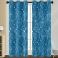 thumbnail image 1 of Innerwin Curtain Floral Window Drape Blackout Eyelet Top Panel Grommet Modern Home Decor Light Filtering Style 9 W:52"x H:54", 1 of 2