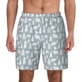 thumbnail image 2 of Goofa Polar Bears And Snowy Winter Printed Men's Swim Trunks Board Shorts Quick Dry Mens Swimming Trunks with Compression Liner,Breathable Fit Hawaii Beach Shorts-XX-Large, 2 of 9