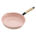thumbnail image 1 of 26cm Ceramic Deep Frying Pan – IH Compatible Non-Stick Skillet with Ergonomic Handle - Pink, 1 of 3