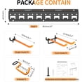 thumbnail image 2 of Garden Tool Organizer Wall Mount - Garage Storage and Organization Yard Tool Hanger with Adjustable Pegboard Hooks Shed Rack for Broom Mop Shovel Rake Trimmers, 64 inch Max 750lbs, Black, 2 of 6