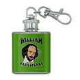 thumbnail image 1 of William Bakespeare Shakespeare Getting Baked Funny Humor Stainless Steel 1oz Mini Flask Key Chain, 1 of 4