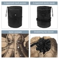 thumbnail image 3 of PhooArto Drawstring Cosmetic Bag, Barrel Shaped Portable Travel Makeup Bags, Vintage Map Octopus Pattern Large Capacity Waterproof Multifunctional Bucket Toiletry Bag, 3 of 6