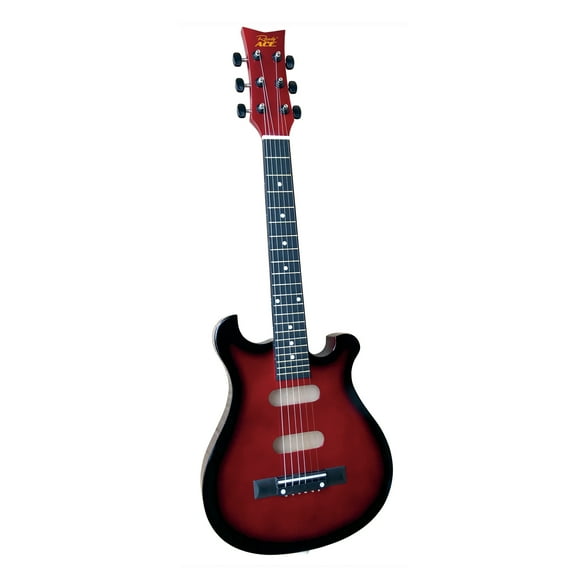 Ready Ace Beginner 30"Acoustic 6 String Guitar Sunburst Red -Stratus Body Shape