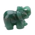 thumbnail image 1 of Estatuilla de cristal de elefante tallada en piedra natural de 1,5 pulgadas, artículo de decoración del hogar (#07), 1 of 12
