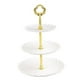 thumbnail image 5 of Soporte para tartas de 3 niveles: soporte de plástico para cupcakes, muffins y postres, ideal para bodas. Blanco, 5 of 9