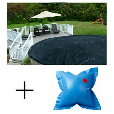 Buffalo Blizzard Deluxe 24' Round Swimming Pool Winter Cover with 4' x 8' Air Pillow