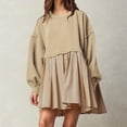 thumbnail image 2 of 2025 Robe Chandail en Molleton Surdimensionnée pour Femmes Vêtements d'Été Décontractés pour Femmes Manches Longues Col Rond Chandail-Over Hauts d'Été Décontractés Coupe Décontractée Chandails en Molleton Robe Maxi pour Femmes Mini, 2 of 6